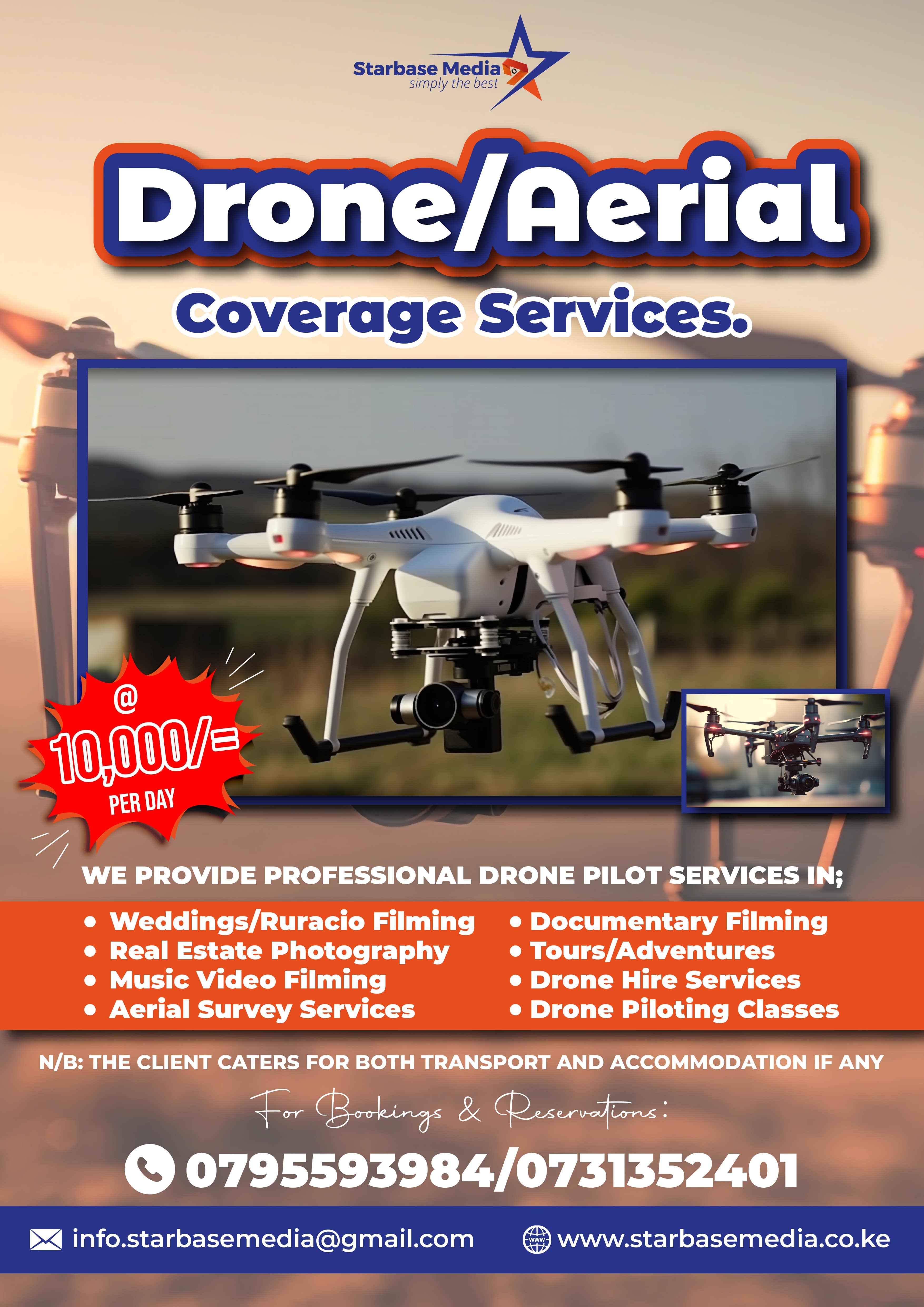 Drone/Aerial Coverage Services @ Ksh. 0.00