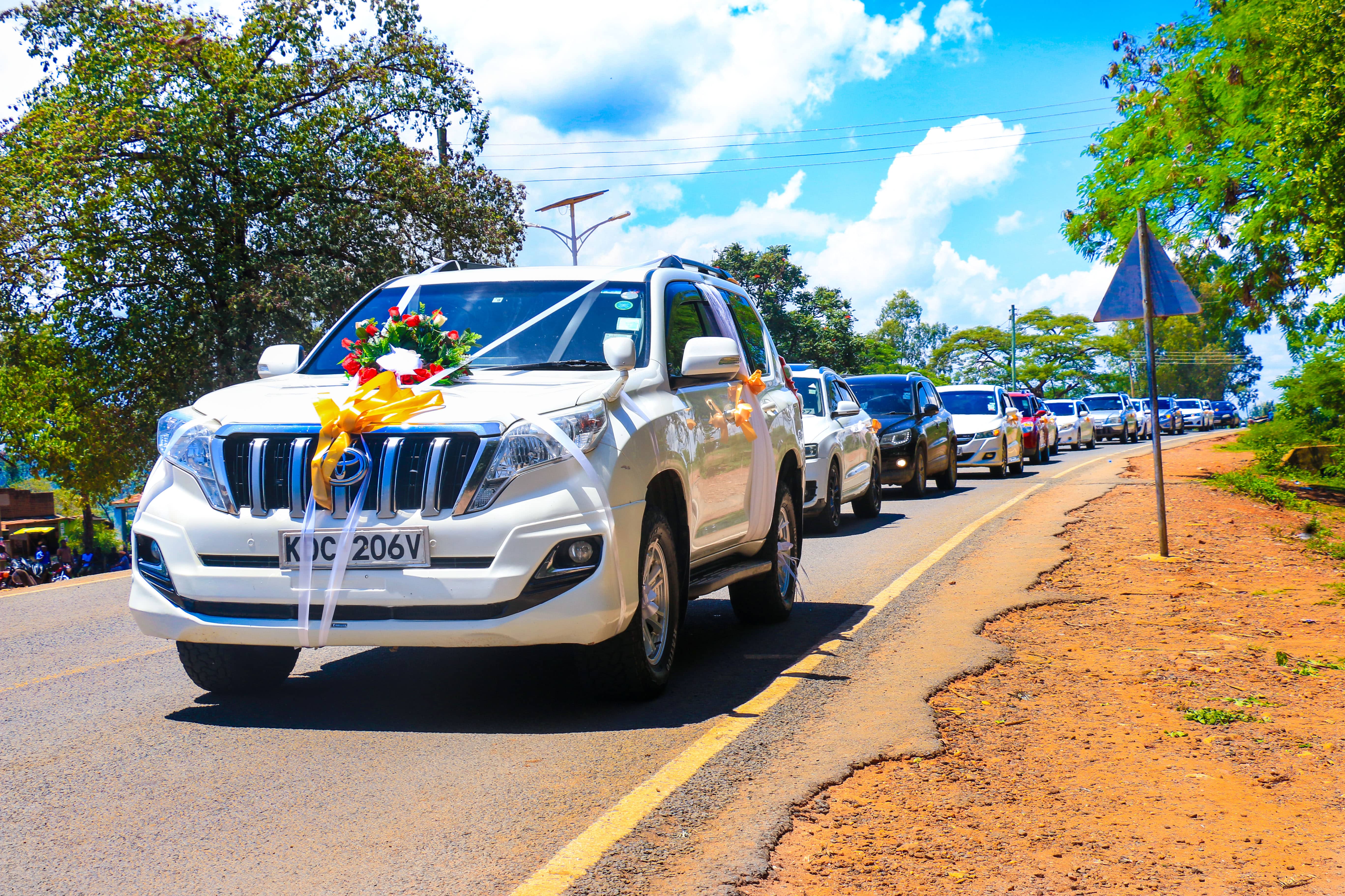 wedding convoy